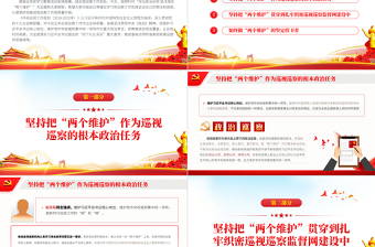 红色精美深化政治巡视坚决落实两个维护政治巡察微党课PPT课件