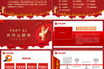简约大气中国精神谱系PPT党政风新民主主义革命时期传承百年精神谱系凝聚奋进力量党课课件
