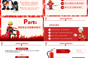 优秀消防安全无小事时时刻刻需留心PPT红色简洁关注消防珍惜生命社区消防安全培训课件下载