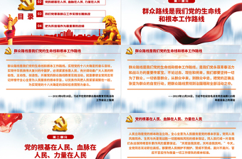 大气简洁如何走好新时代党的群众路线PPT党员干部学习教育专题党课课件