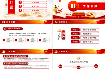 2025积极履职尽责展现担当作为PPT红色大气党员干部年终工作总结述职报告专题党课课件