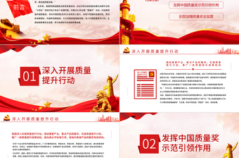 简洁大气质量强国PPT精美实用加强全面质量管理加快推进质量强国建设专题党课