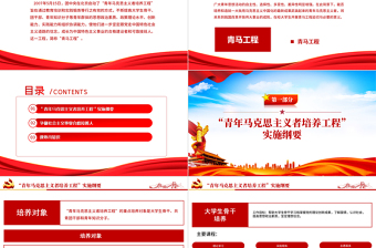 优质积极参与青马工程”PPT党政风争当社会主义接班人专题课件模板