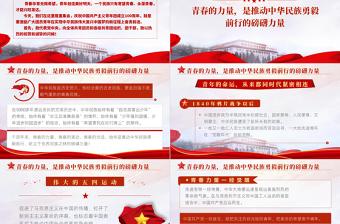 简洁大气在庆祝中国共产主义青年团成立100周年大会上的讲话精神解读团课课件