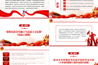 简洁大气中国共青团青年政策的演讲PPT红色大气风庆祝中国共青团建团100周年专题党课课件模板