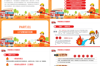 简洁大气公共消防知识培训PPT企业事业政府部门安全生产月知识培训专题课件
