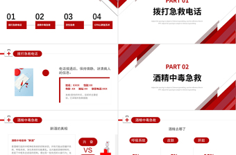 简约大气健康日常急救知识PPT医疗急救常识科普PPT模板下载