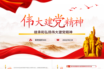 精美简洁继承和弘扬伟大建党精神PPT团课团支部团委大学共青团团员培训专题课件模板