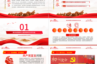 精美简洁继承和弘扬伟大建党精神PPT团课团支部团委大学共青团团员培训专题课件模板