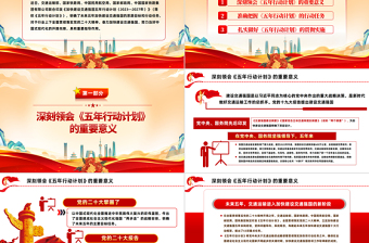 加快建设交通强国五年行动计划解读PPT红色党政风贯彻落实党的二十大精神谋划加快建设交通强国未来五年重点工作课件模板