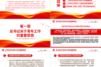 红色精美深入学习习近平总书记关于青年工作的重要思想PPT第四专题挺膺担当团员团支部团课课件