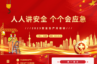安全生产月PPT简洁大气人人讲安全个个会应急企业安全生产专题课件