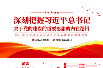 红色光效深入学习践行习近平总书记关于党的建设的重要思想PPT极简风深入学习关于党的建设的重要思想专题党课课件模板