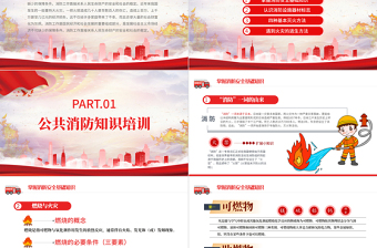 大气简洁公共场所消防安全常识PPT时尚简约掌握消防知识共同维护公共消防安全课件模板