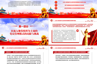 基于地域关系的流动党员管理模式PPT党政风新时代党员教育管理工作微党课