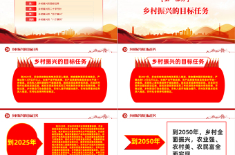 实施乡村振兴战略PPT党建引领乡村振兴建设美丽新农村党课模板