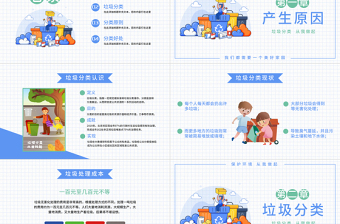 简约小清新可爱风垃圾分类PPT模板