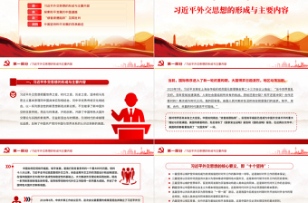 大气精美习近平外交思想的理论创新之坚持走和平发展的中国道路PPT下载