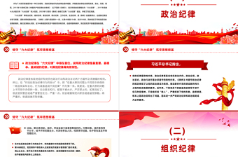 恪守六大纪律筑牢思想根基PPT红色党政风扎实开展党纪学习教育课件下载