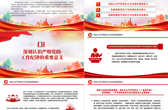精美时尚严守工作纪律履职尽责善作为PPT党员干部思想教育党课