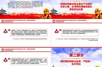 党纪学习教育之总书记谈纪律建设的重要性党课PPT下载