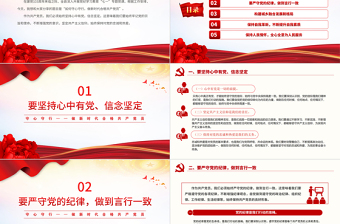 简洁大气守心守行做新时代合格共产党员PPT党员思想教育微党课