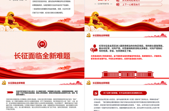 简洁大气长征中红军怎样严明群众纪律PPT党课下载
