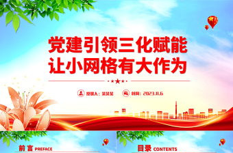 三化赋能党建引领基层治理PPT规范化建设精细化服务信息化赋能完善网格体系党课