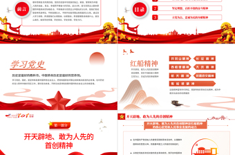 红色大气红船依旧初心不忘PPT2022年庆七一建党节喜迎党的二十大主题党日专题党课课件模板