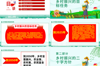 大气精美党建引领乡村振兴PPT实施乡村振兴战略建设美丽新农村课件模板