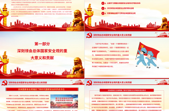 精美时尚牢固树立和践行总体国家安全观谱写新时代国家安全新篇章PPT深入学习总体国家安全观专题党课课件模板