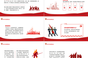 红色精美革命英雄黄继光PPT无畏爱国主义精神和国际主义精神专题党课课件模板