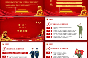 红色精美党支部书记抓基层党建工作述职报告PPT红色党政风公司党支部书记专题党课课件