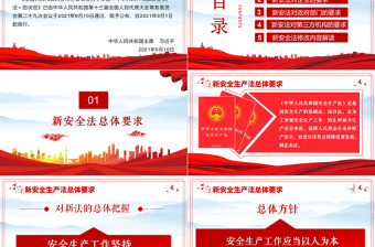 大气精美解读新《安全生产法》PPT企业安全生产培训入职员工教育学习课件PPT模板