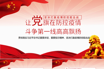 2025让党旗在疫情防控第一线高高飘扬党课ppt