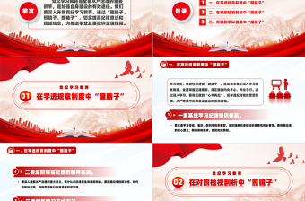 简洁大气要在“醒脑子、照镜子、撸袖子”中做到“学深悟透、对照检视、知行合一”PPT红色精美党纪学习教育课件