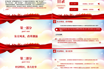 红色简洁论中国共产党历史PPT中国特色社会主义精彩演绎兴办经济特区是党和国家为推进改革开放和社会主义现代化建设进行的伟大创举
