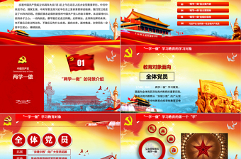 大气精美一学一做中国共青团团史学习解读历史PPT