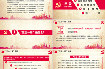 优质大气简约基层党支部党建工作三会一课PPT