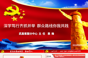 红色光效走群众路线党建模版