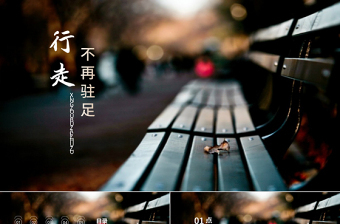 时尚大气行走旅行不再驻足动态PPT
