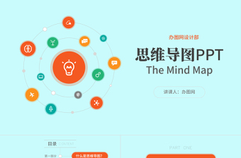 时尚大气2019思维导图PPT模板