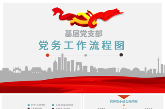 精美基层党支部党务工作流程图素材模板