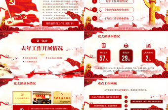 简洁大气基层机关党支部党建工作ppt