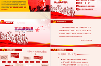 简约大气中国共青团PPT模板
