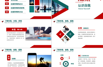 简约大气企业管理员工团队自我管理公司培训模板
