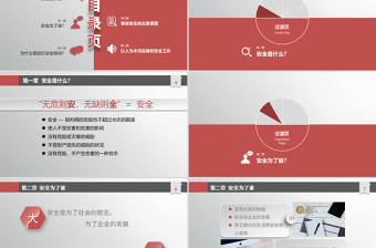 红色立体风安全生产培训课件通用课件PPT模板
