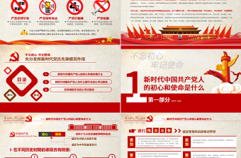 红色大气原创2019第二批不忘初心主题教育专题党课-版权可商用