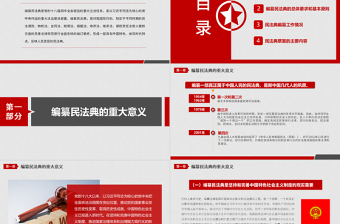精美大气中华人民共和国民法典草案学习解读党政PPT