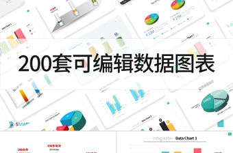 精美时尚原创200套PPT图表立体可编辑数据图表合集-版权可商用